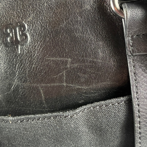 Betabrand Black leather and canvas weekend tote/bag. Preloved - Picture 8 of 9